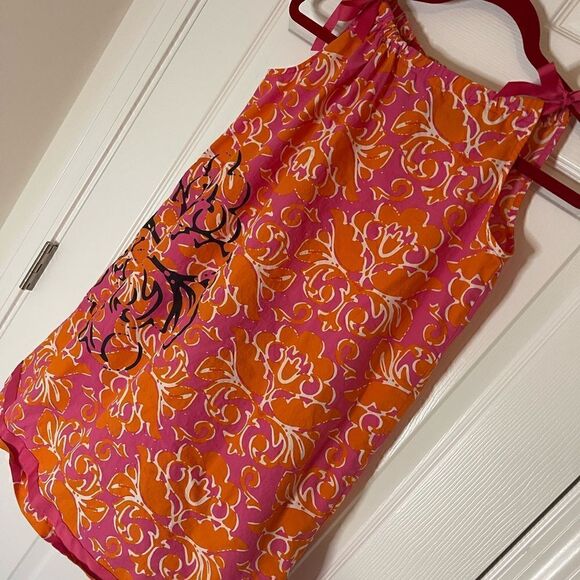 Hannah Anderson pink and orange tie dress size 150 - Picture 1 of 6